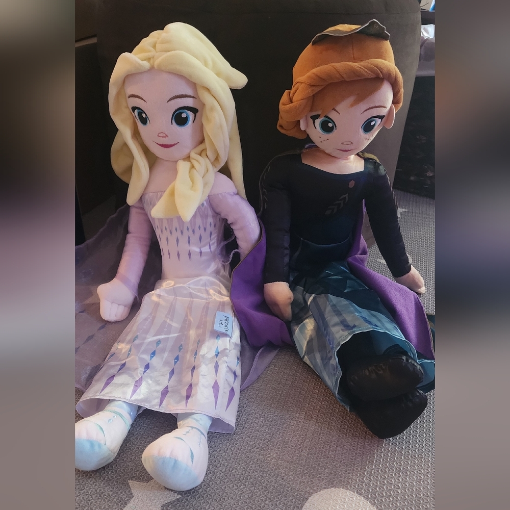 Elsa and Anna large plush pillow buddys